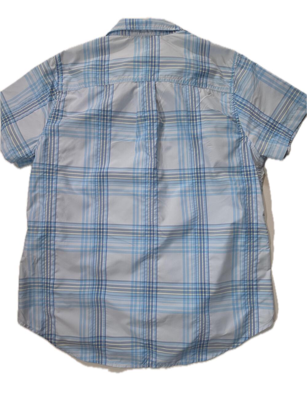 Eddie Bauer Shirt Womens L Blue Gray Plaid Button Up Microfiber Quick Dry - Picture 2 of 6